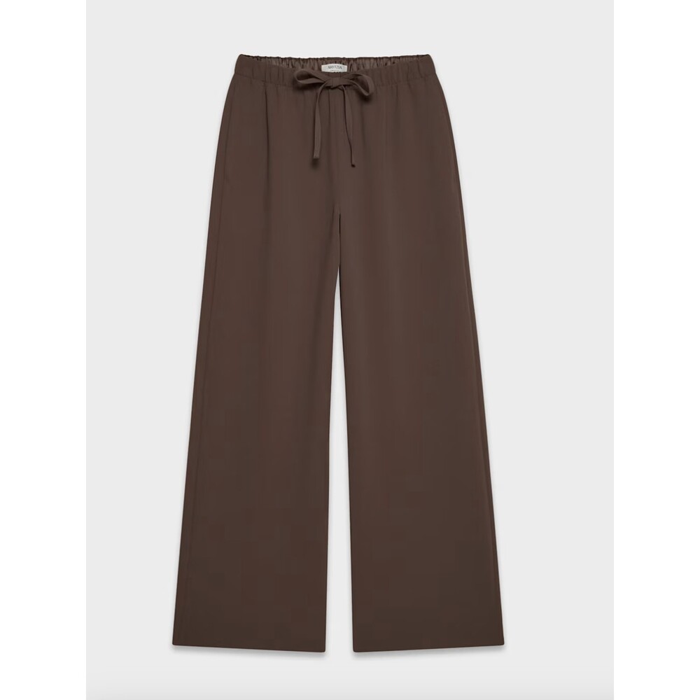 Aritzia The Lodge Pant Crepette in Rich Mocha Brown Size Large